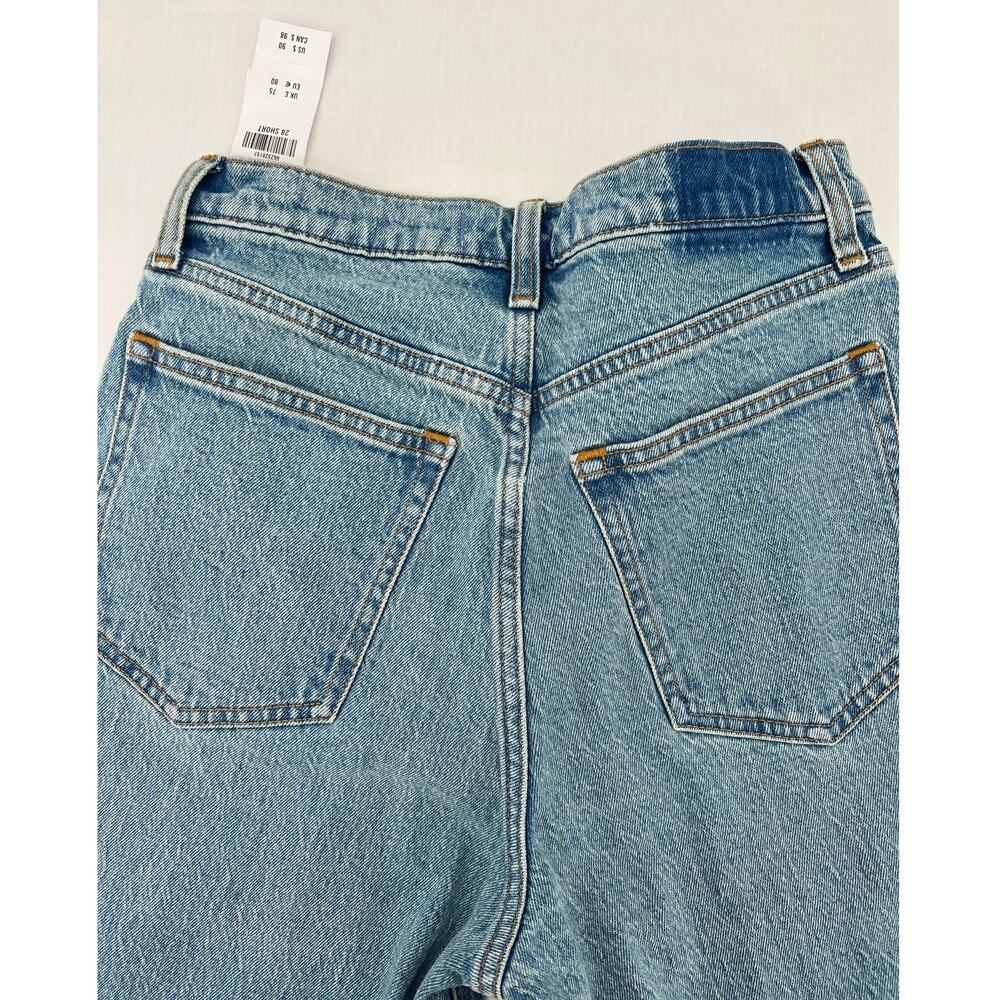 Abercrombie & Fitch The '90s Straight Jeans 28 Short Ultra High Rise Light Wash - Picture 2 of 5